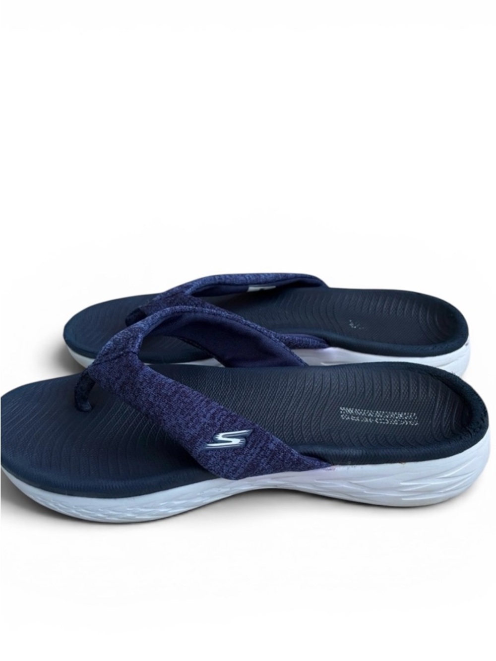 🎆🎇3for$9 Skechers Dark Blue and White-bottom Sandals/Flip flops